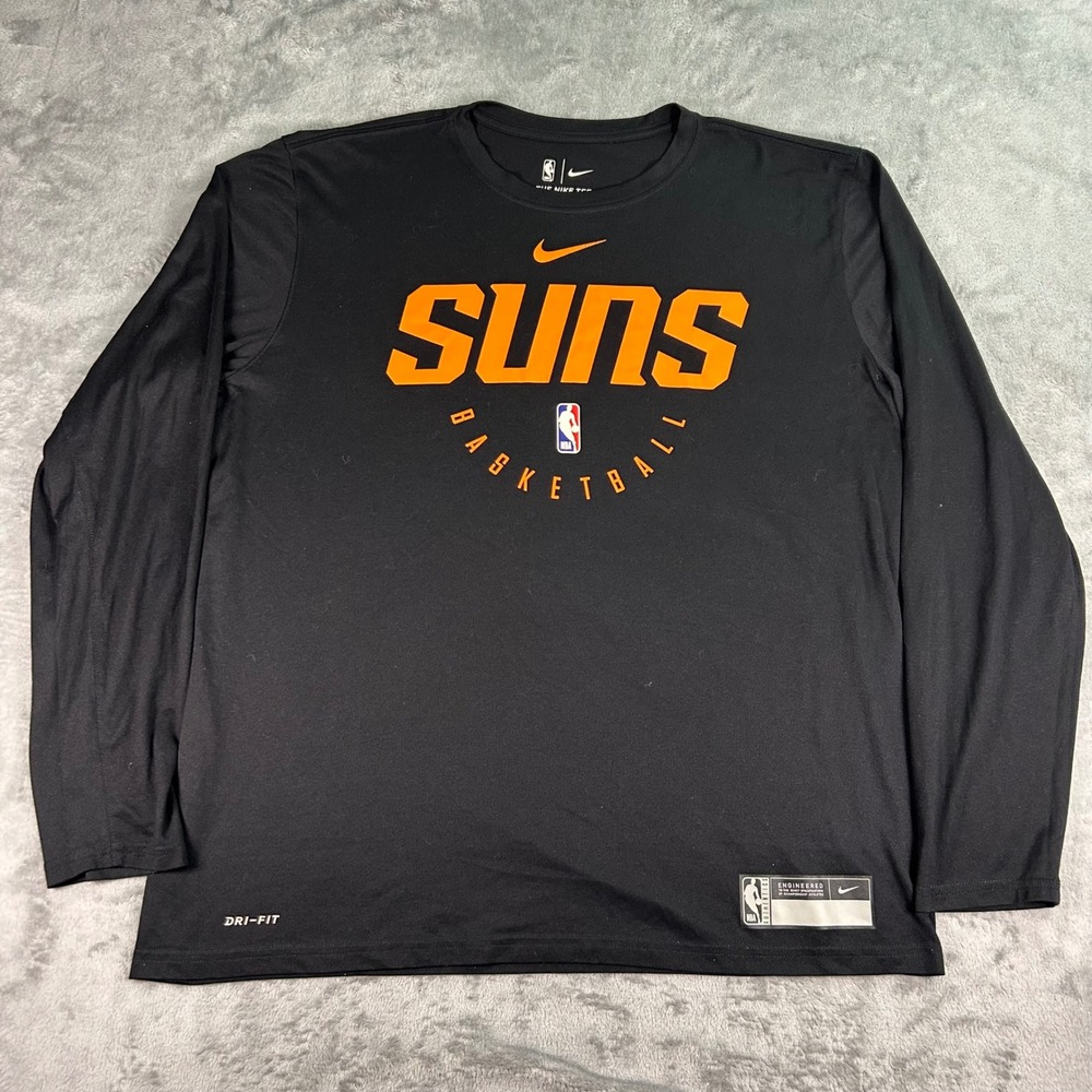 Nike Phoenix Suns NBA Dri-FIT Long Sleeve Shirt Black Mens XL Athletic Cut